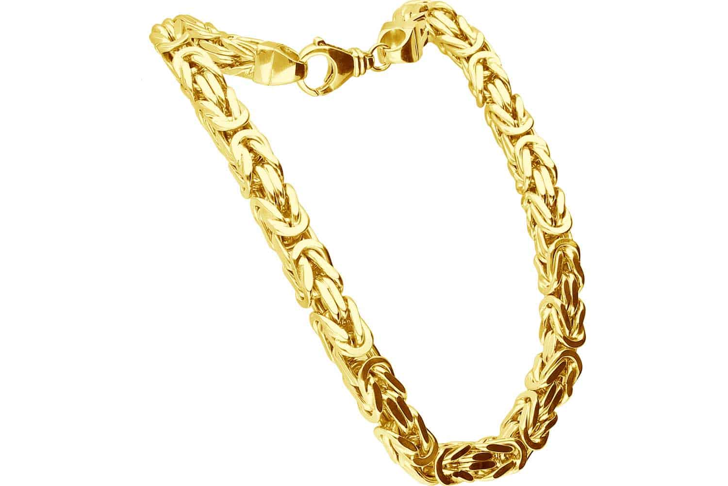 925 silver king chain rhodium-plated / gold-plated