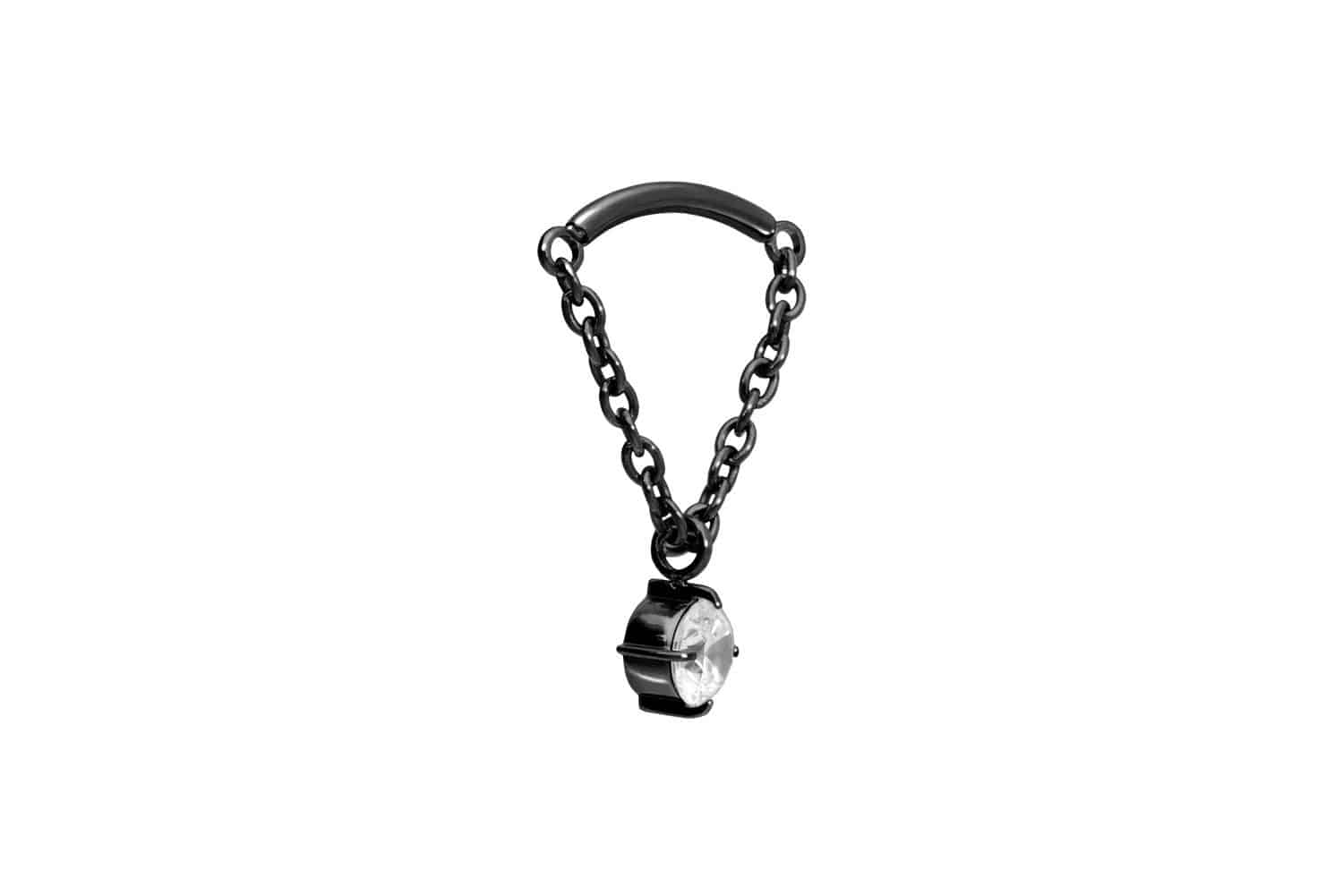 Titanium screw-in attachment with external thread ARCH + CHAIN + CRYSTAL