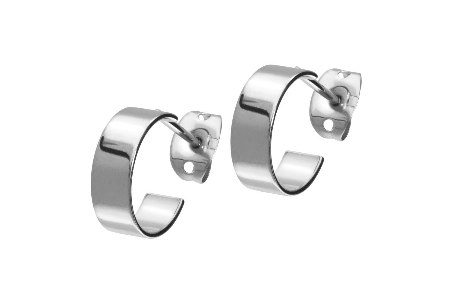 Titanium ear studs SEMICIRCLE