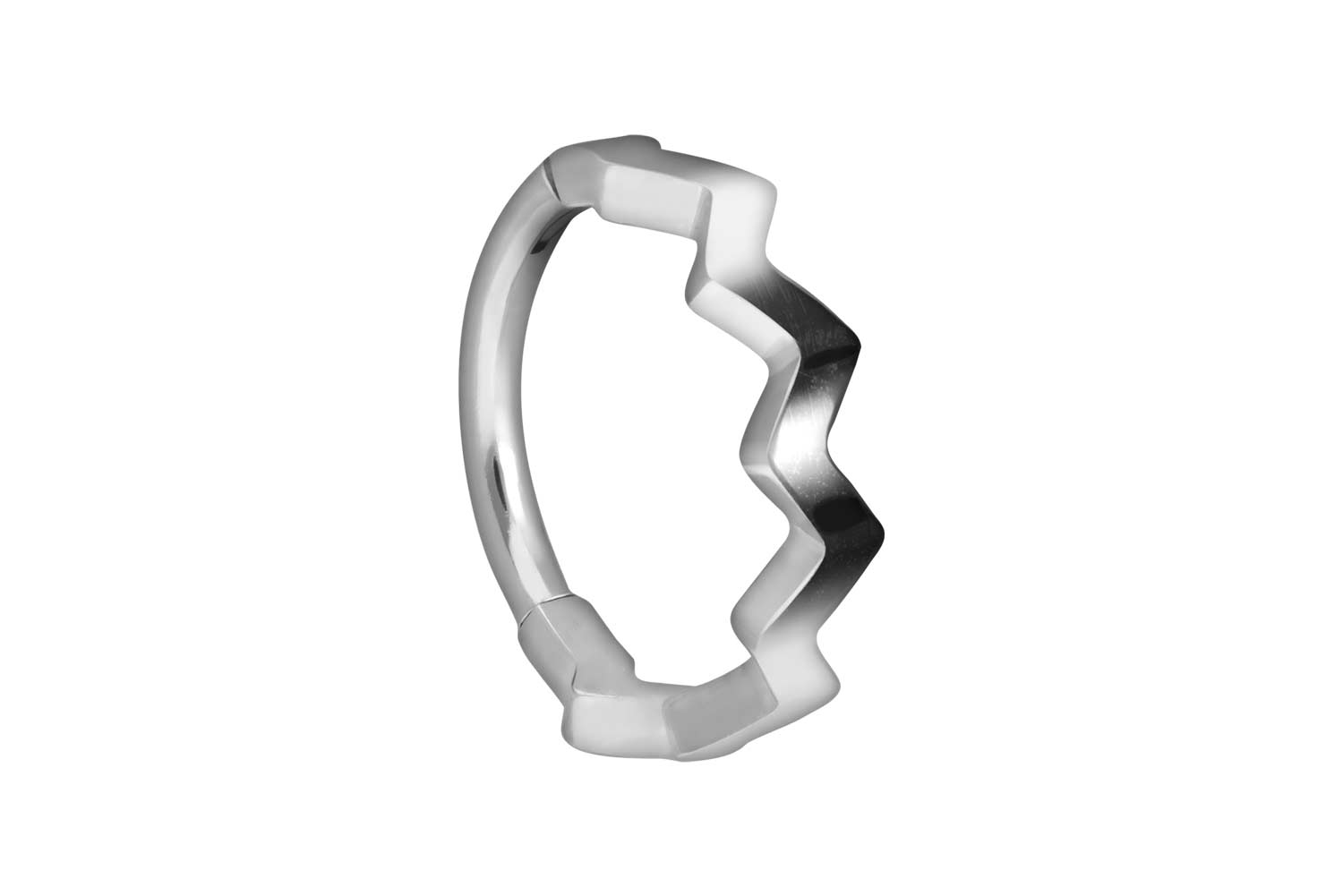 Titanium segment ring clicker SERRATED DESIGN