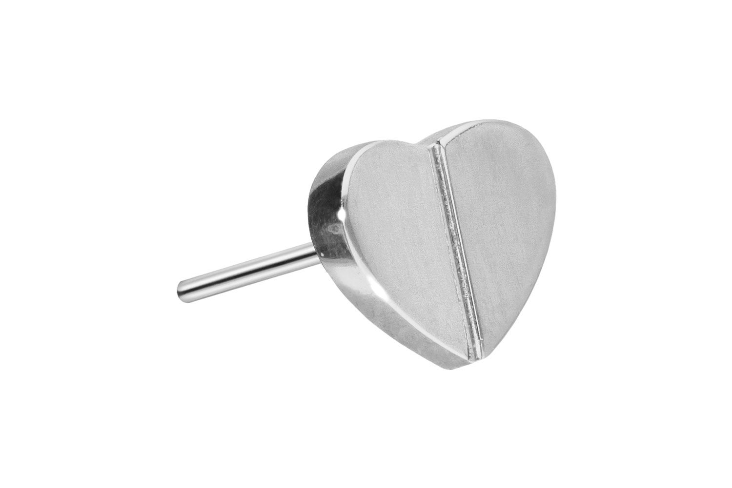 Titanium attachment with push pin HEART