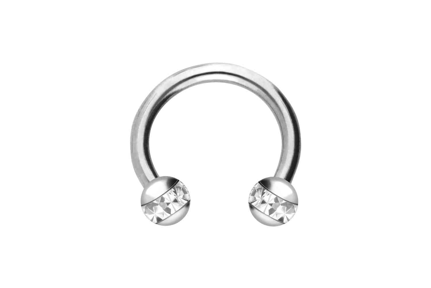 Titanium ciruclar barbell EPOXY RING BALLS