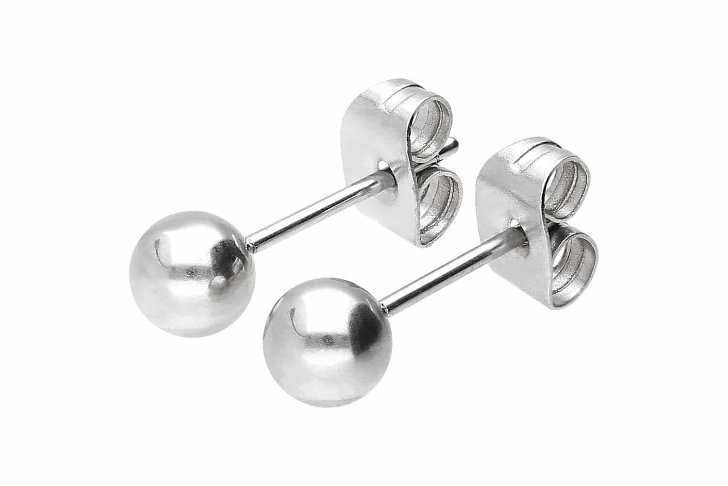 Surgical steel ear studs - highly polished