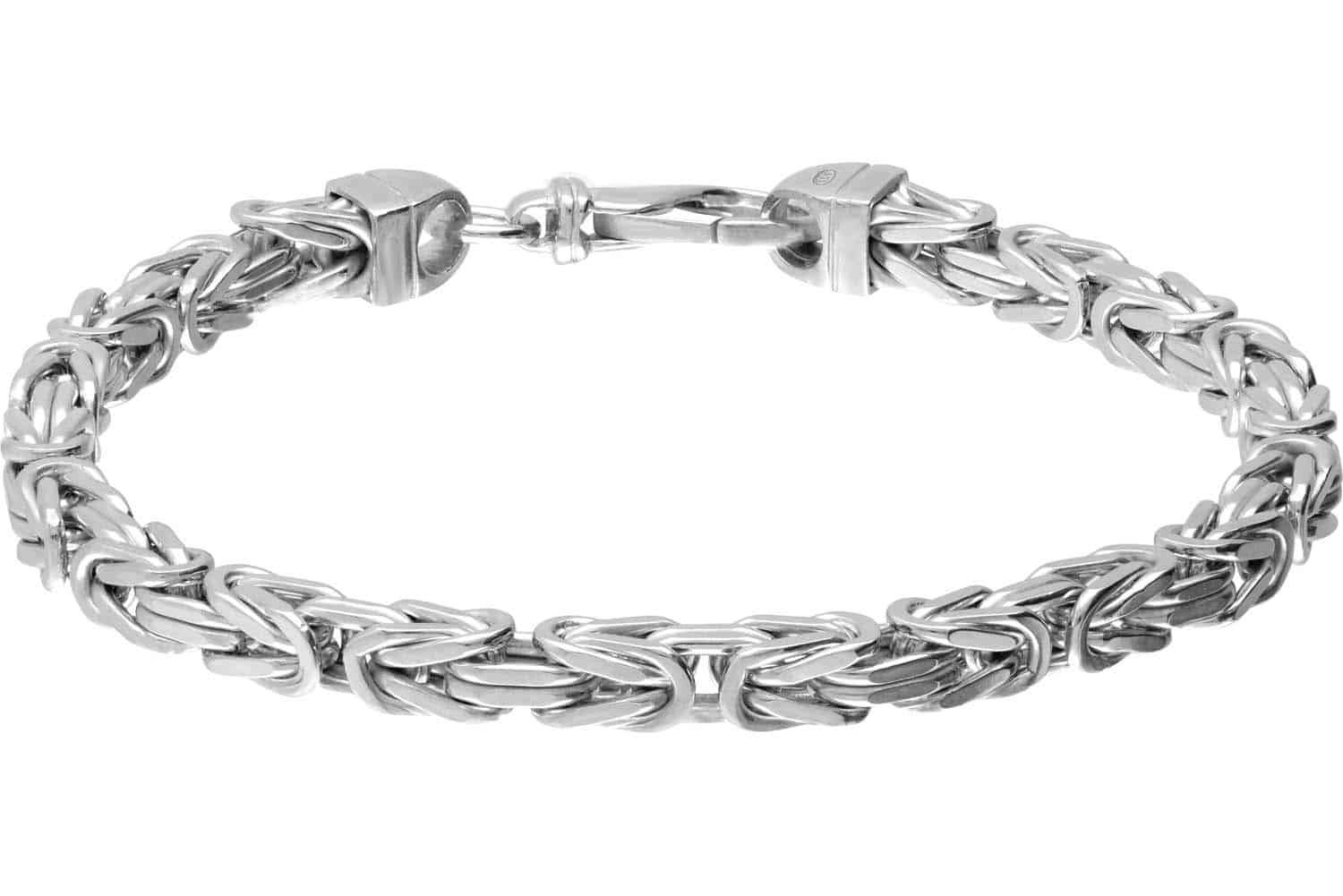 925 silver king bracelet rhodium-plated / gold-plated