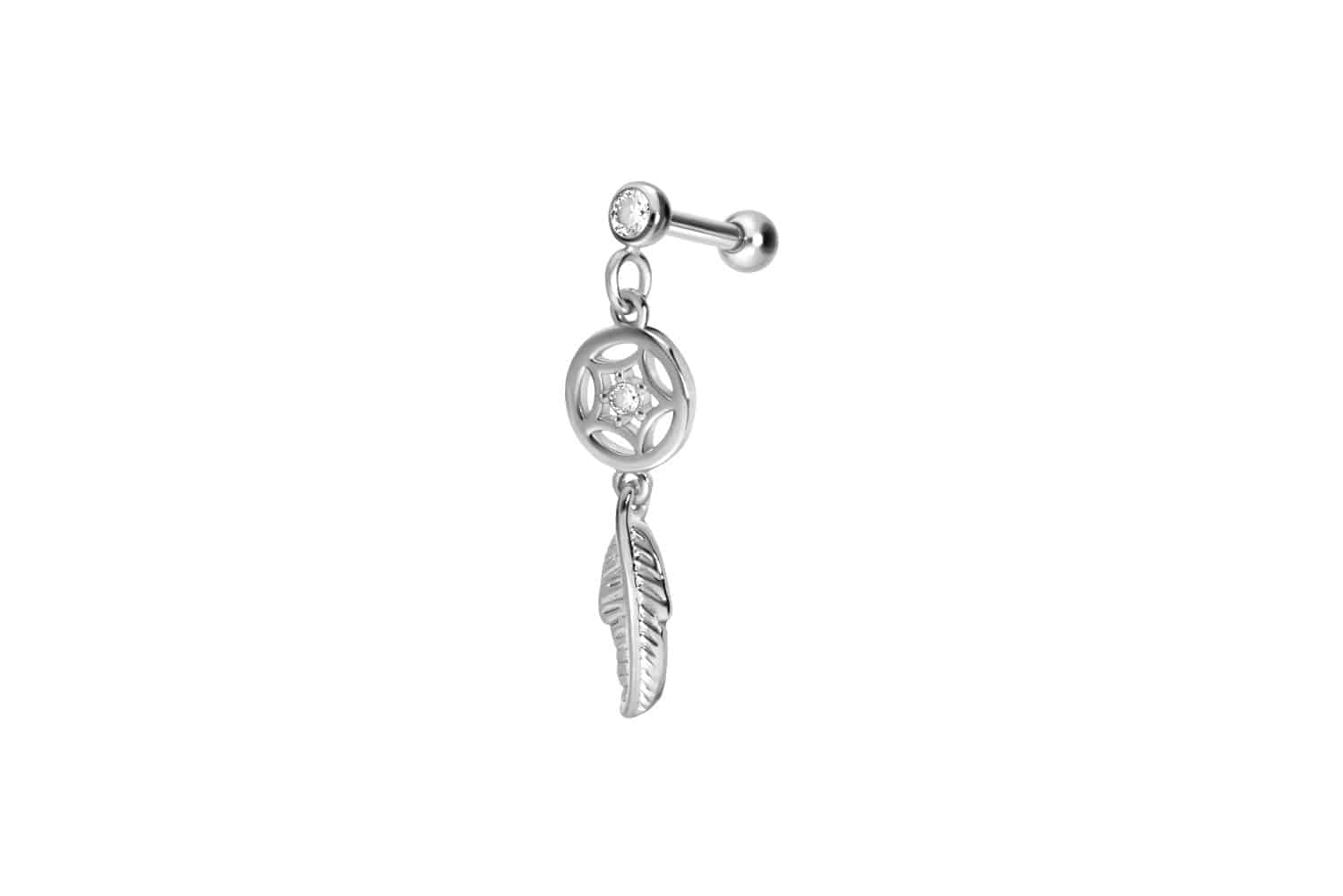 Surgical steel ear piercing DREAMCATCHER