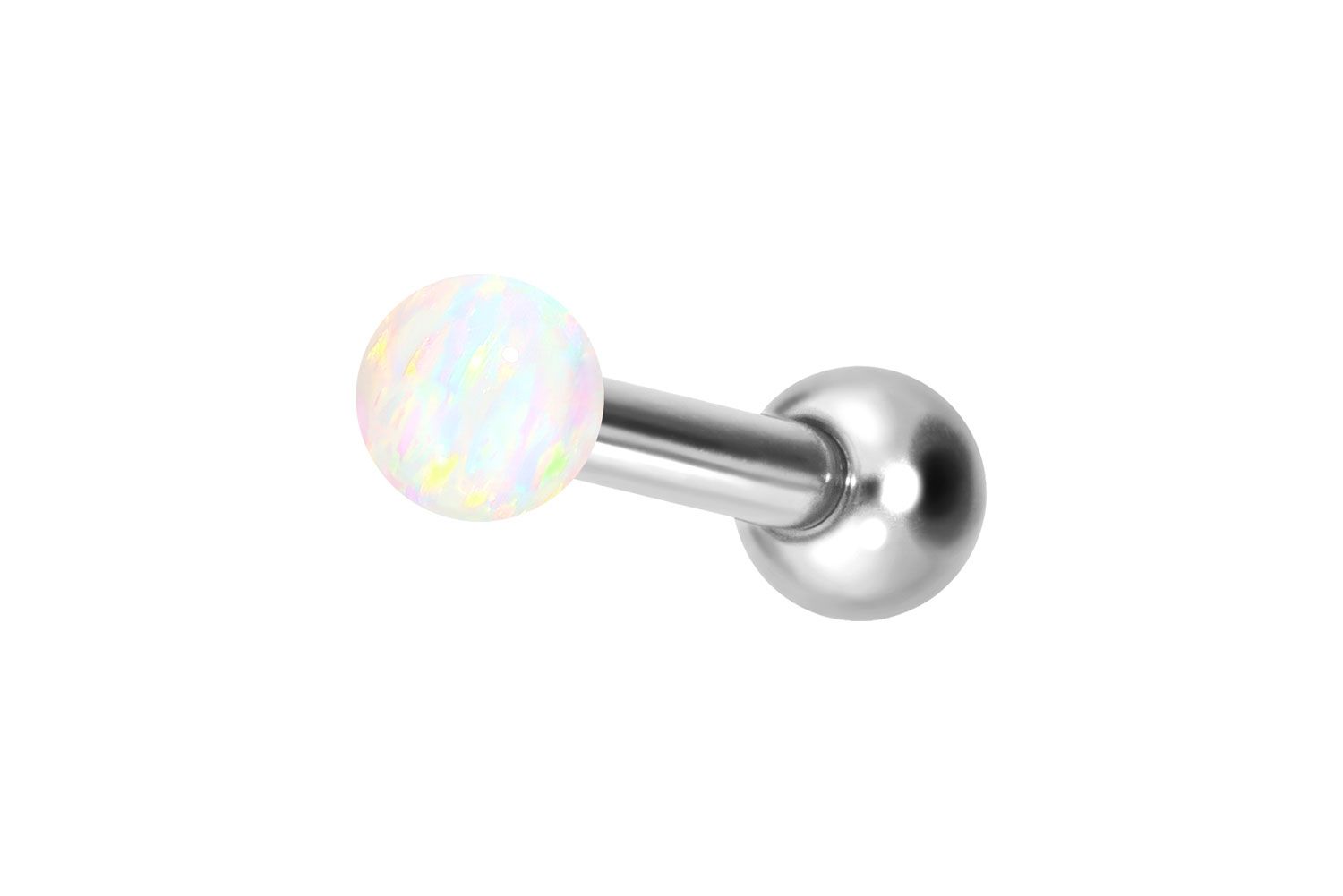 Titan Ohrpiercing mit Innengewinde SYNTHETISCHER OPAL