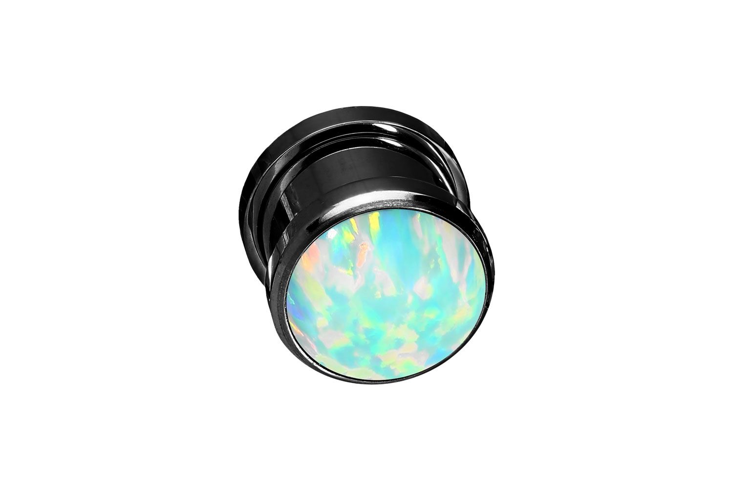 Chirurgenstahl Plug SYNTHETISCHER OPAL ++SALE++