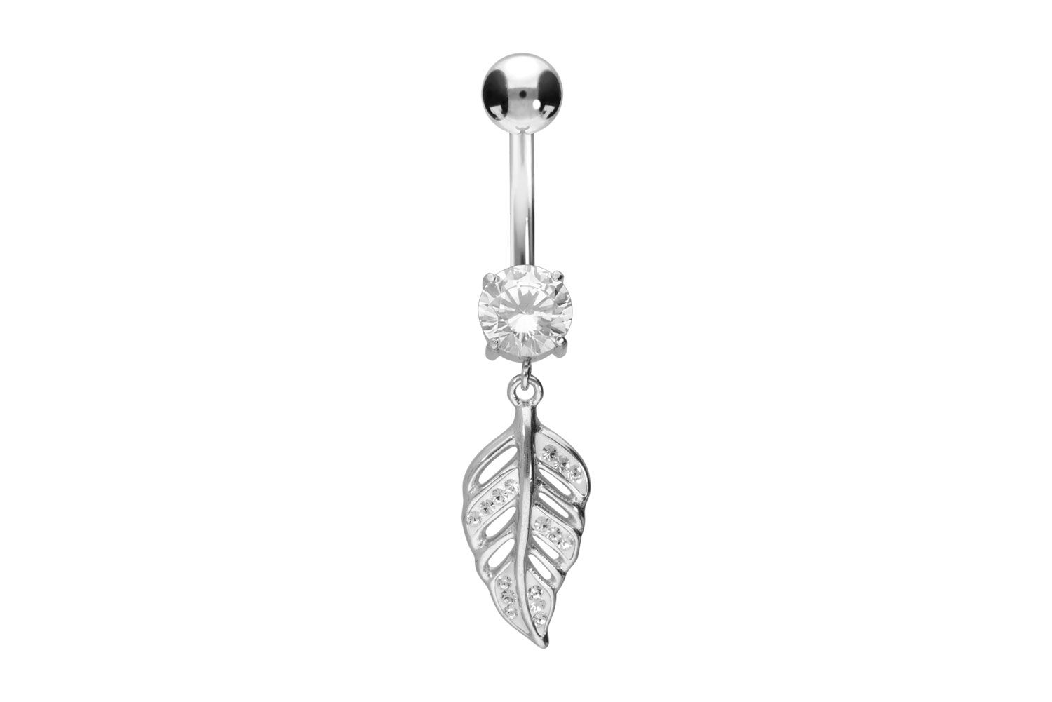 Surgical steel bananabell CRYSTAL LEAF