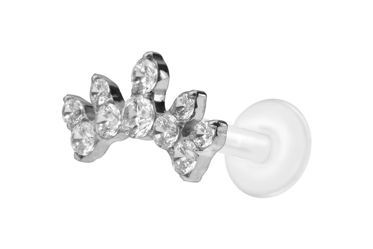 PTFE labret with internal thread + titanium attachment CRYSTAL ARCH