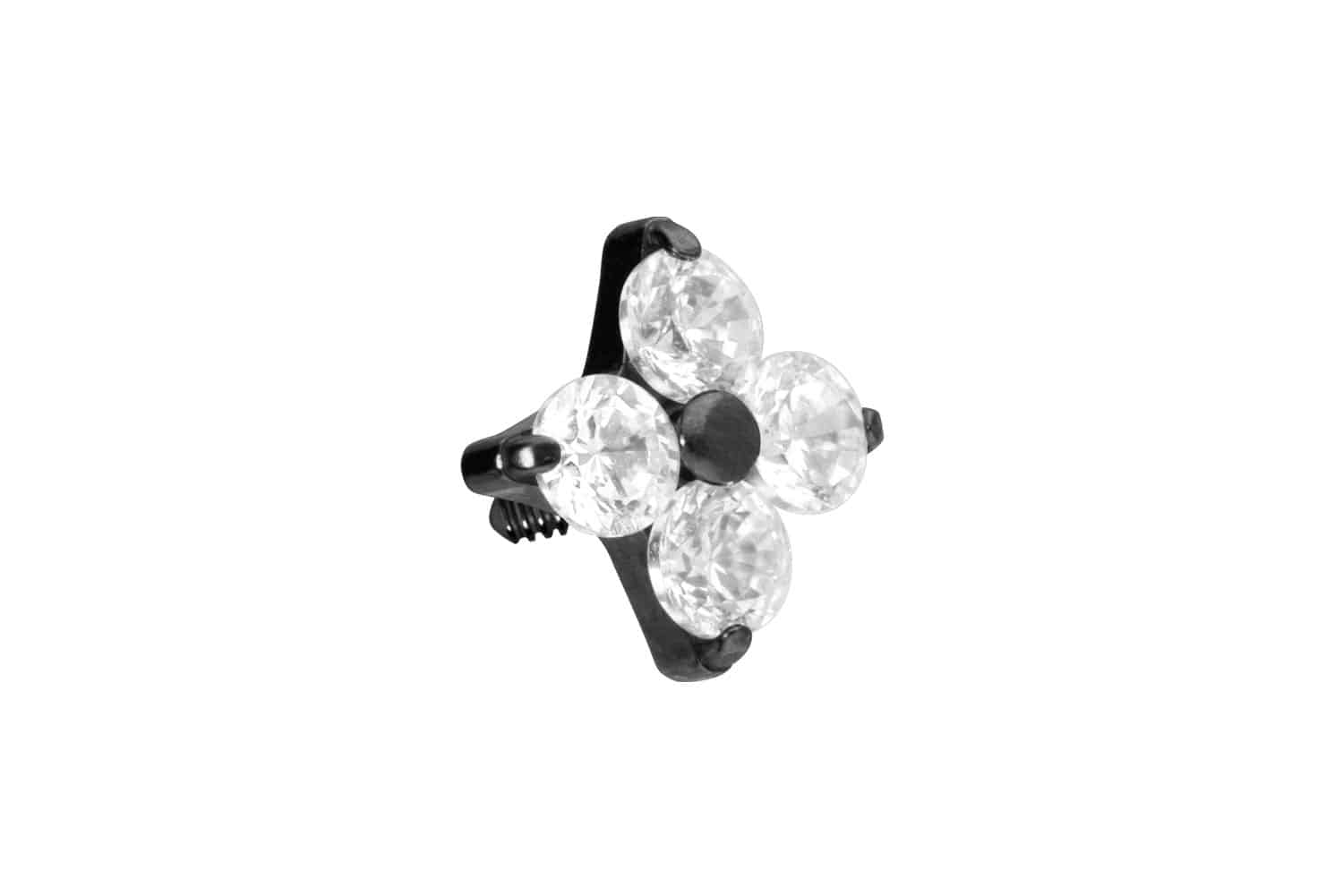 Titanium screw-in attachment with external thread CRYSTAL FLOWER