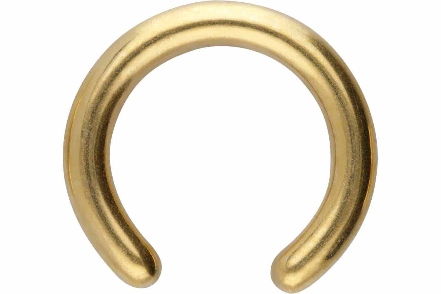 Surgical steel ball closure ring without ball