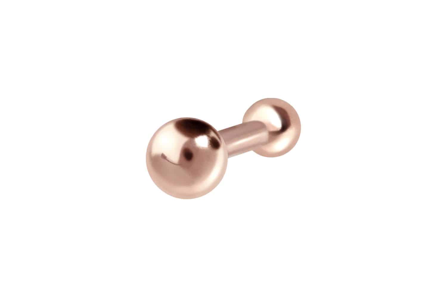 18 carat gold nose stud pin 1.5 mm BALL
