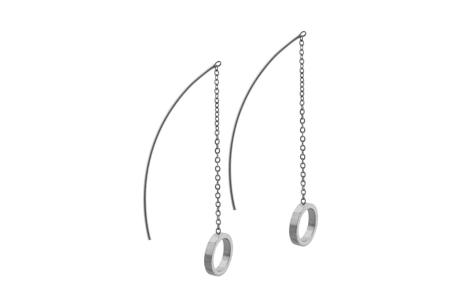 Surgical steel earrings chain CIRCLE ++SALE++