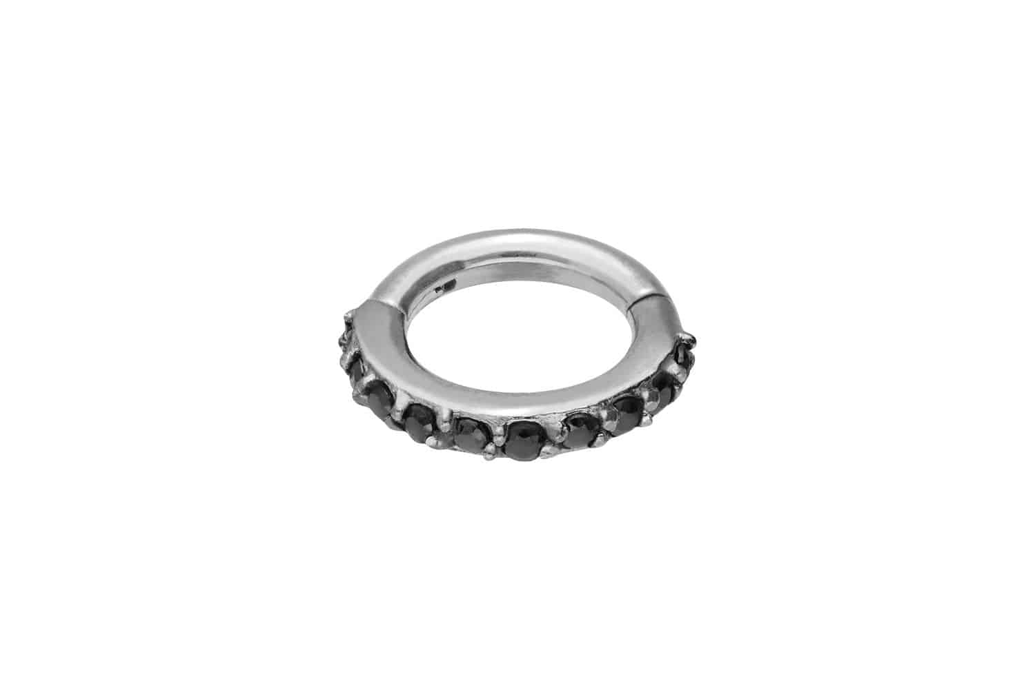 Surgical steel segment ring clicker SETTED CRYSTALS ++SALE++