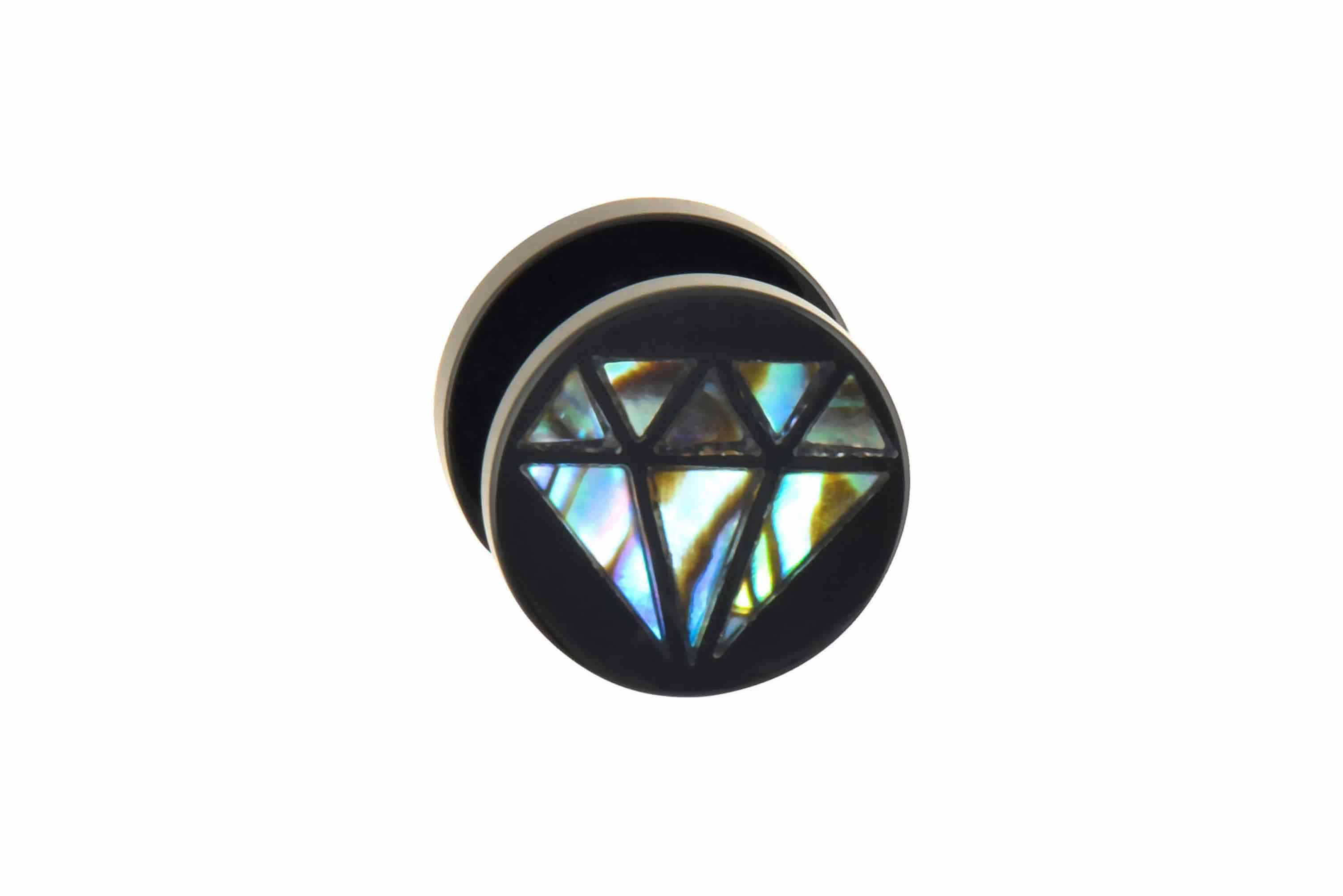 Acrylic plug with abalone shell DIAMOND ++SALE++