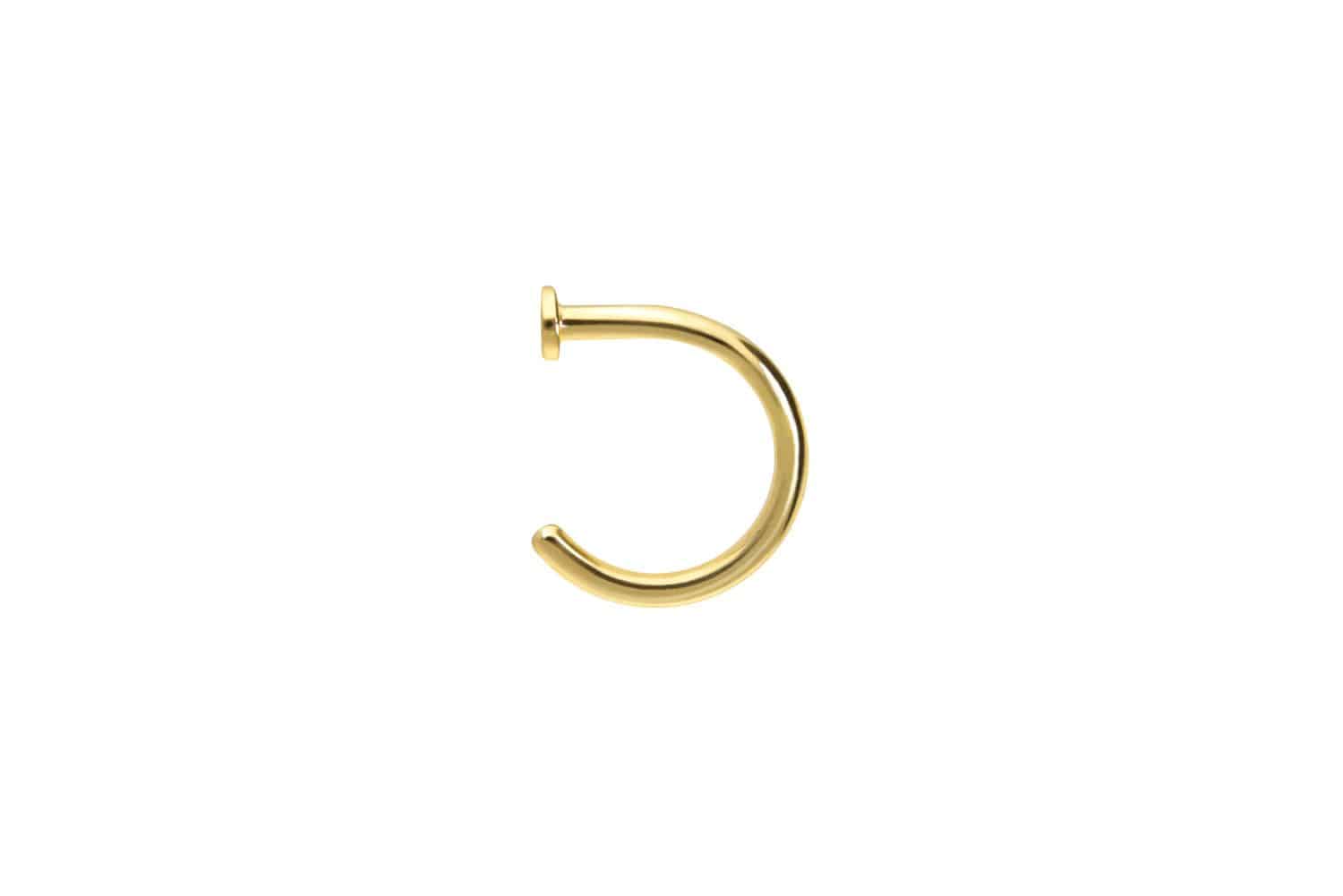 18 carat gold nose ring open PLATE