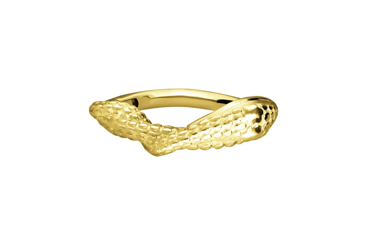 18 carat gold segment ring clicker SNAKE