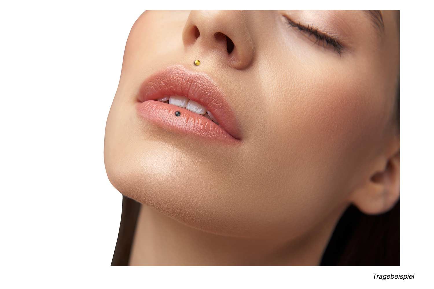 Surgical steel labret DIAMOND LOOK