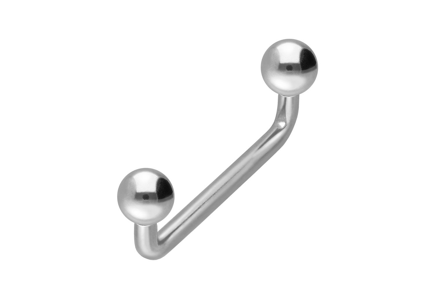 Titanium surface barbell (90 degree) with balls