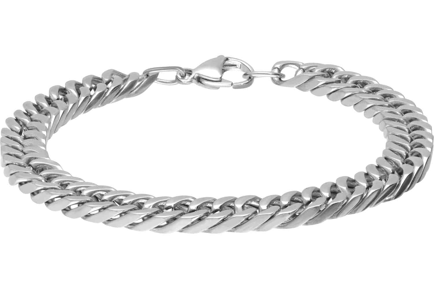 Stainless steel curb bracelet