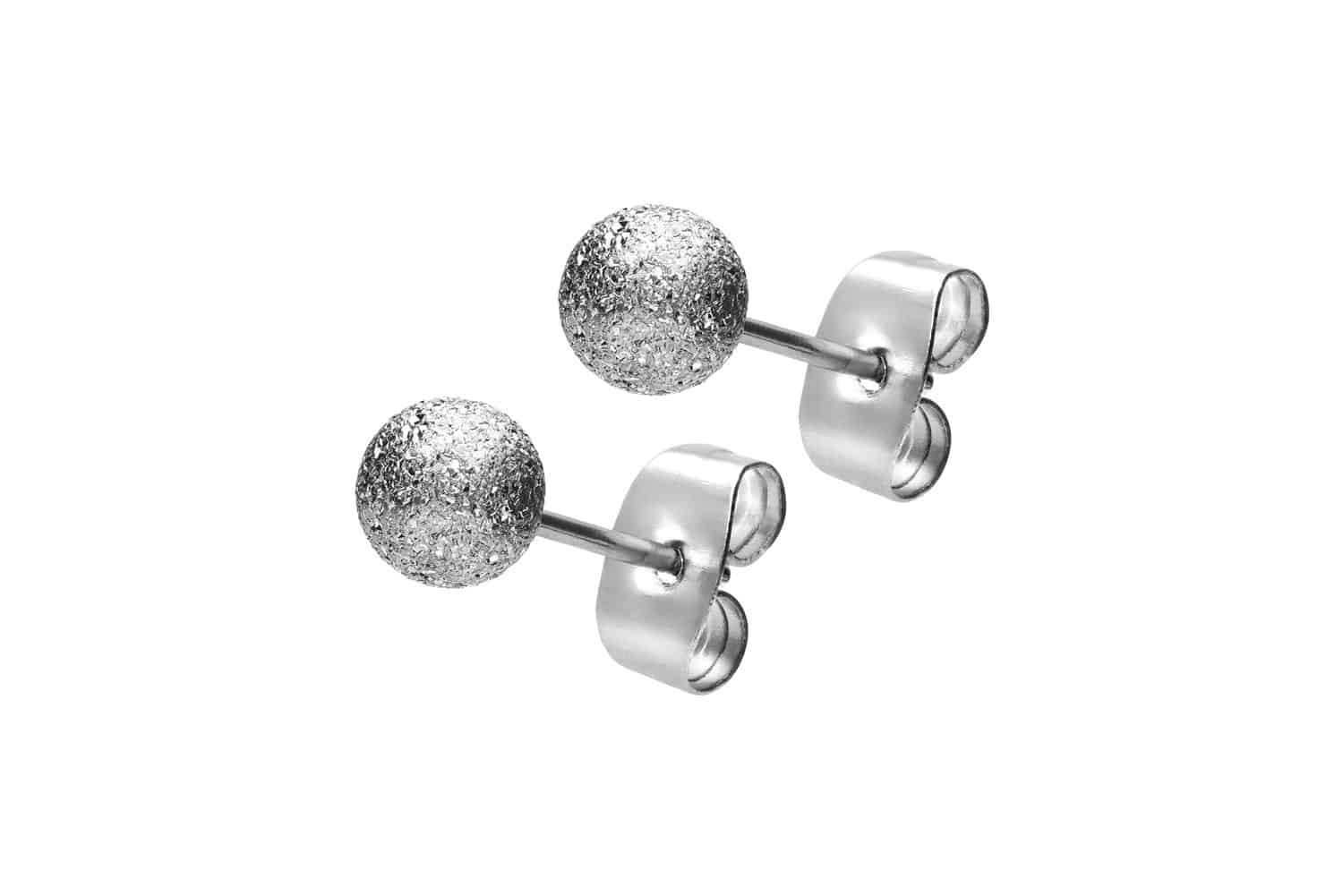 Surgical steel ear studs DIAMOND LOOK