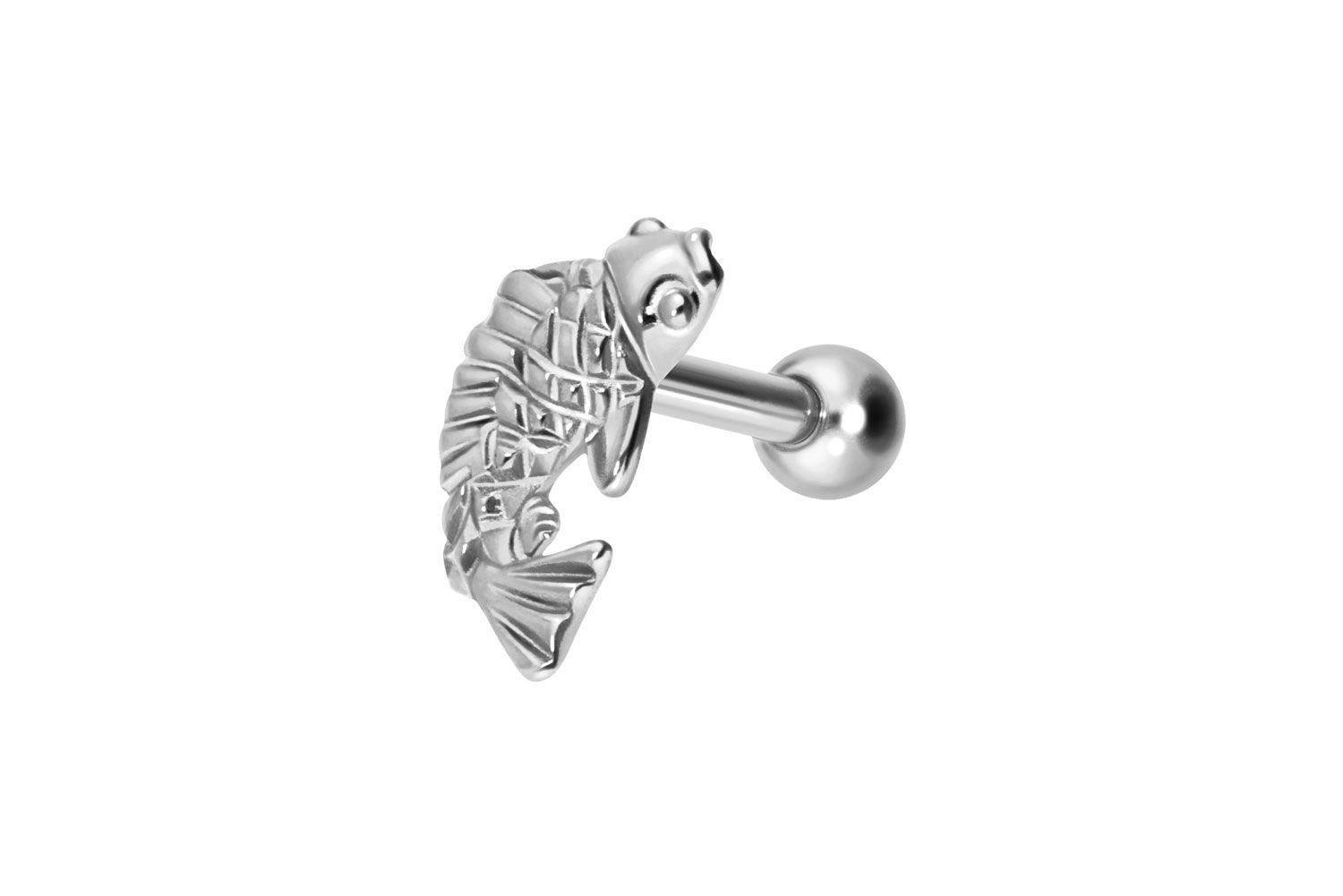 Titanium ear piercing KOI CARP