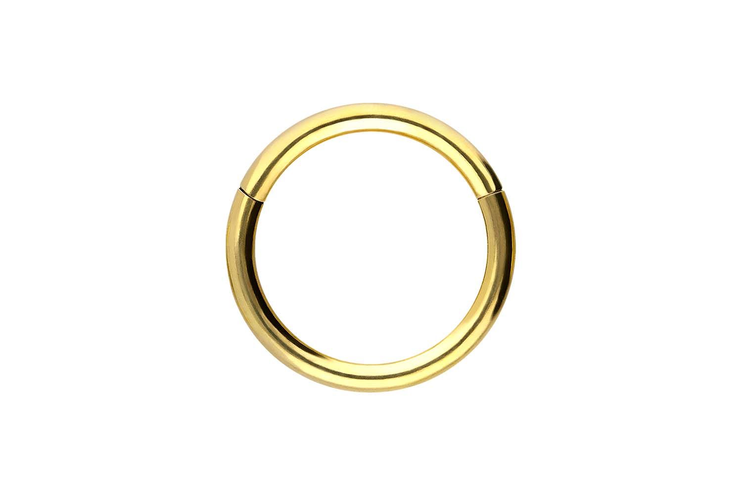 18 carat gold segment ring clicker