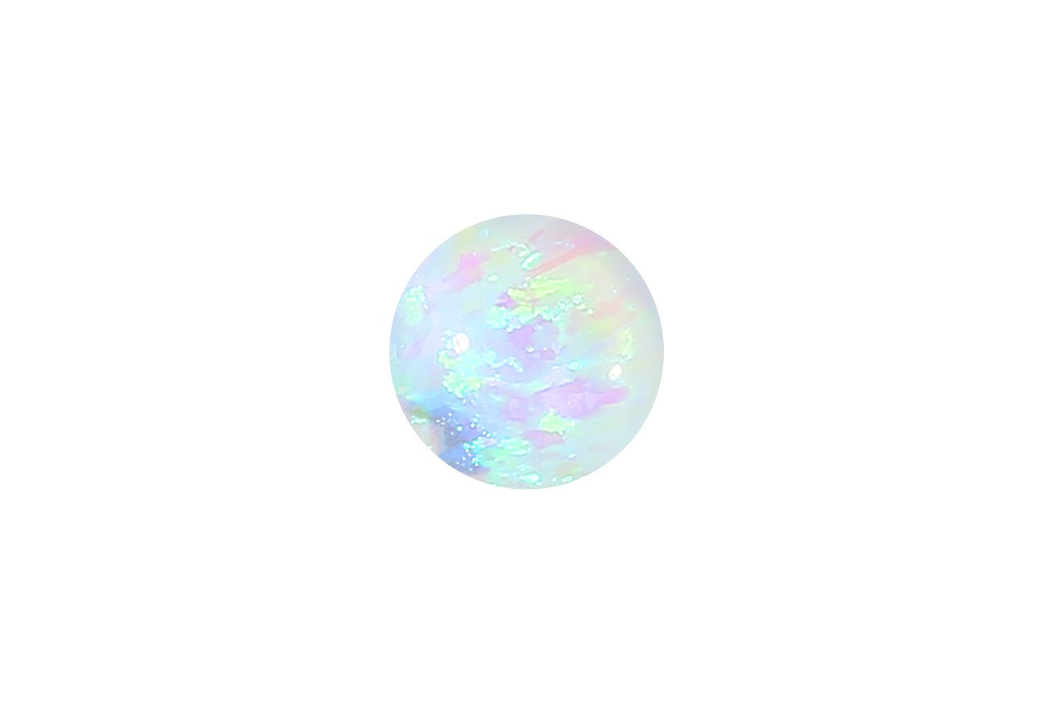 Synthetic opal clip-in ball