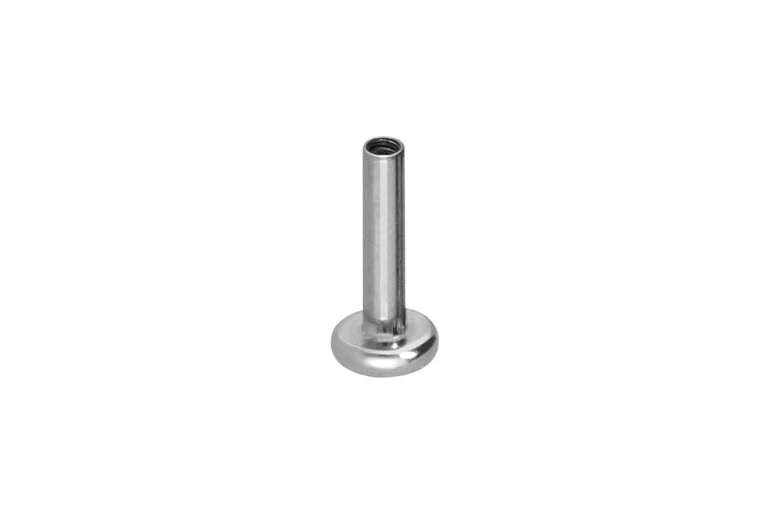 Titanium labret with internal thread without ball