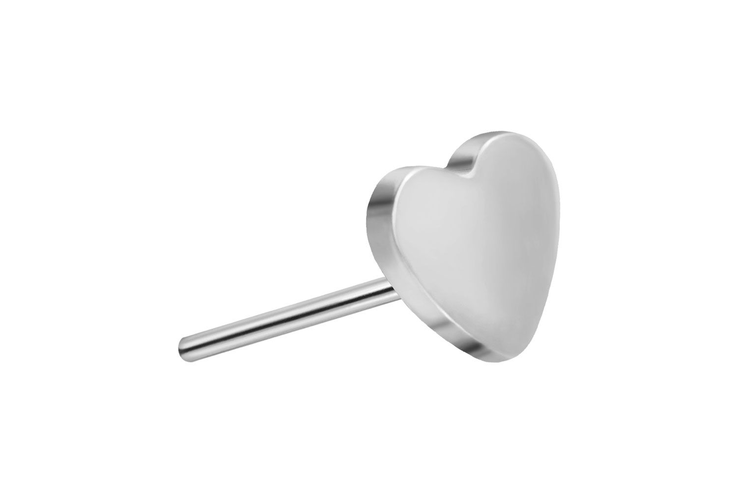 Titanium attachment with push pin HEART