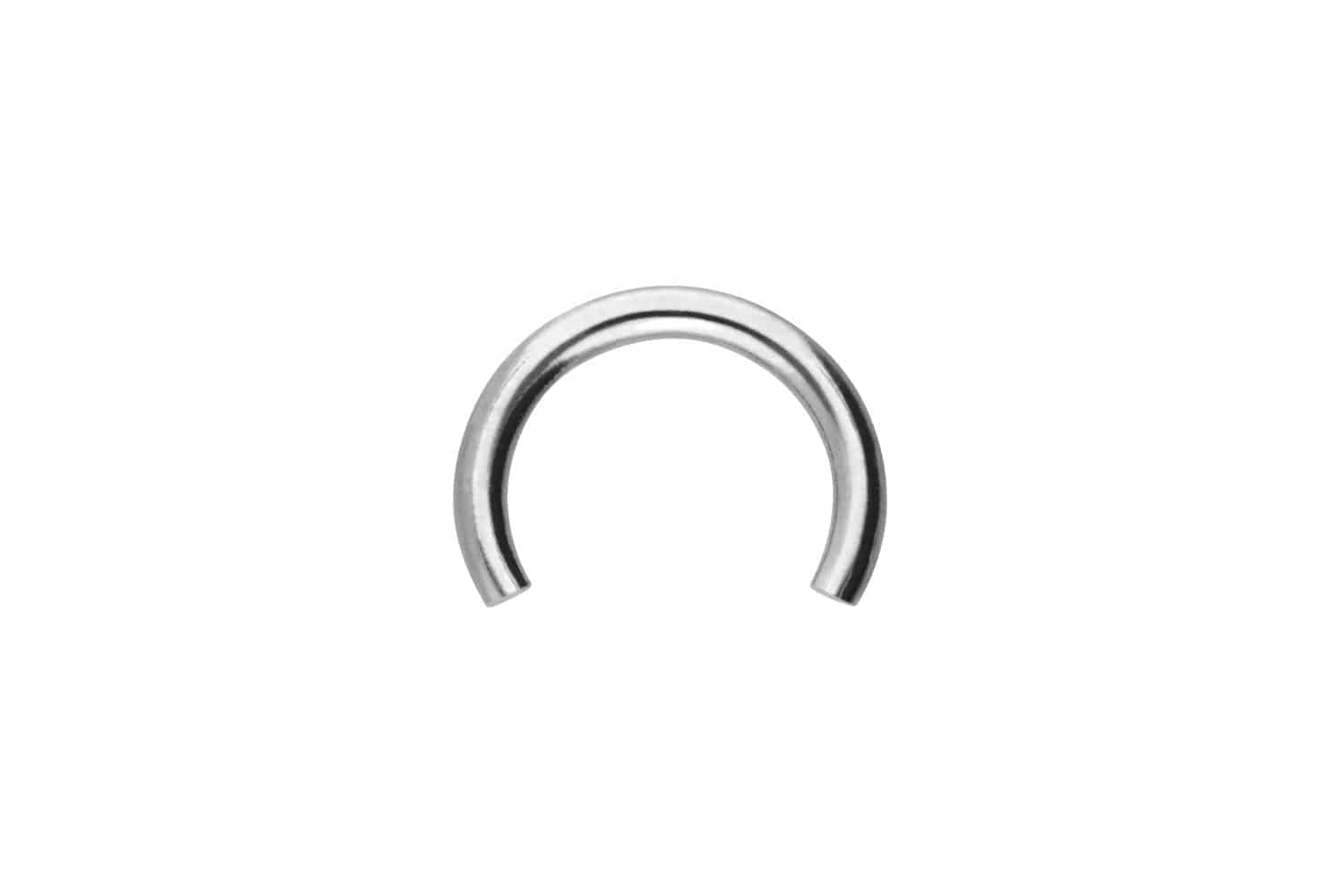 Titanium circular barbell with internal thread without balls