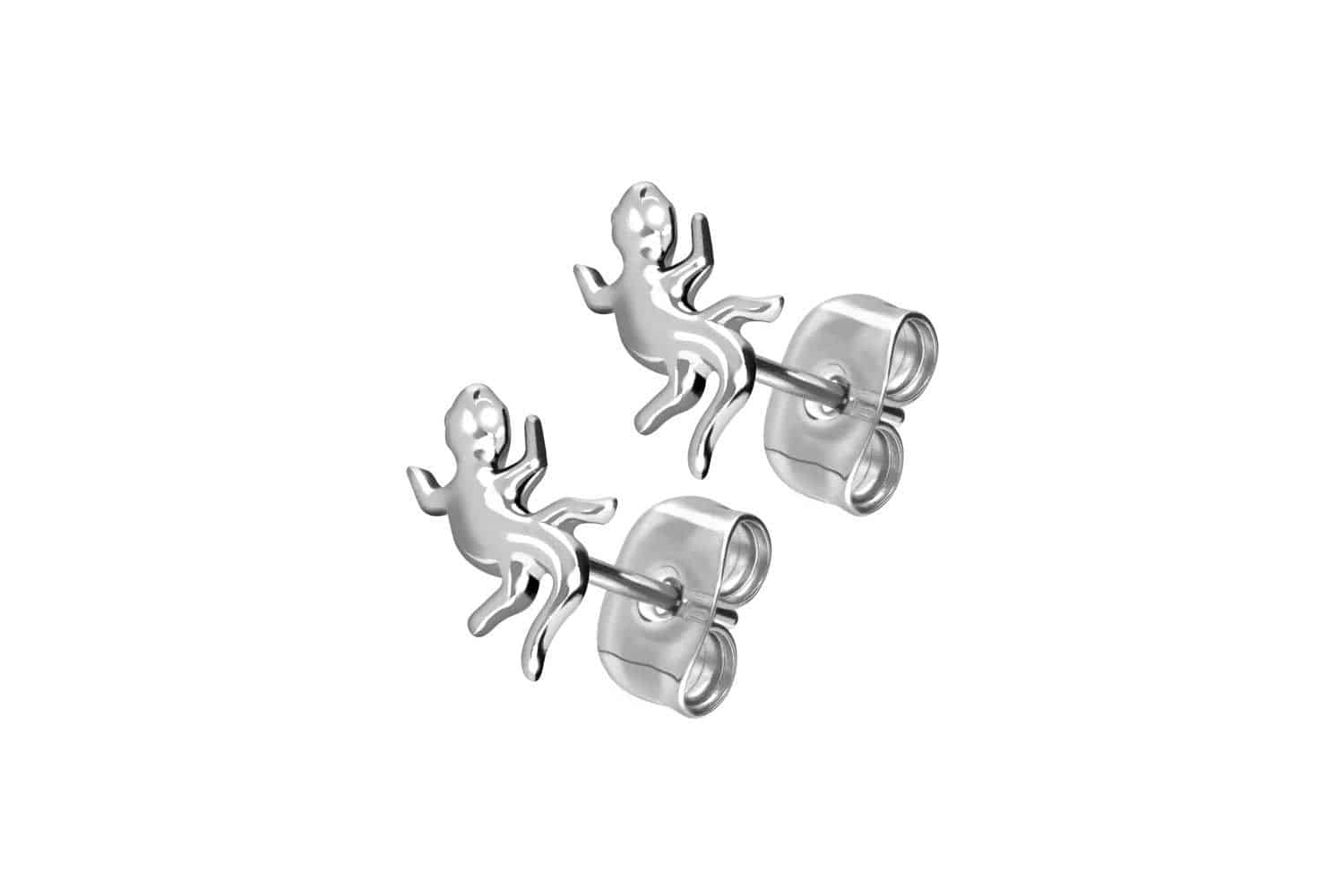 Titanium ear studs GECKO