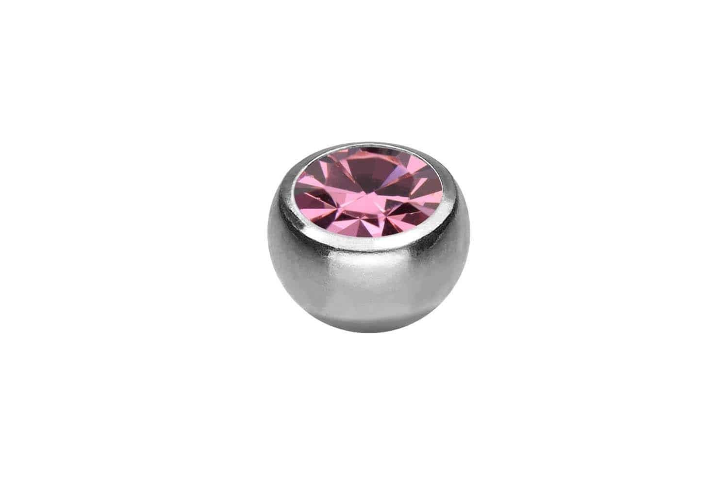 Titanium clip-in ball CRYSTAL