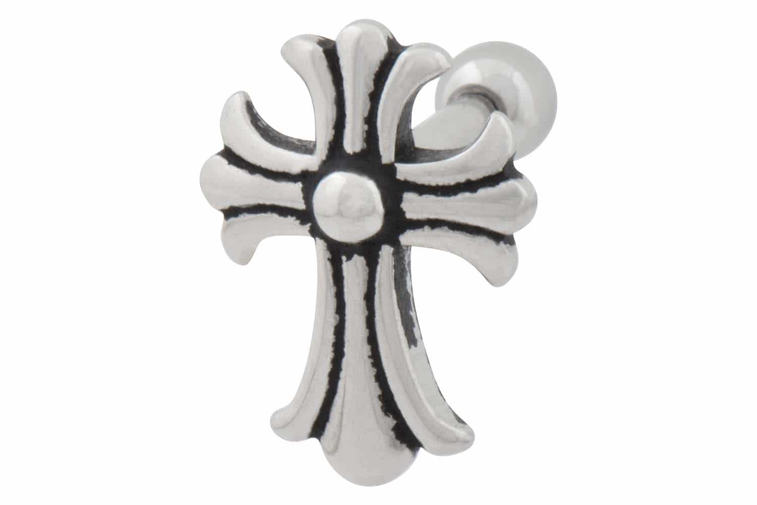 Surgical steel ear piercing CROSS ++SALE++