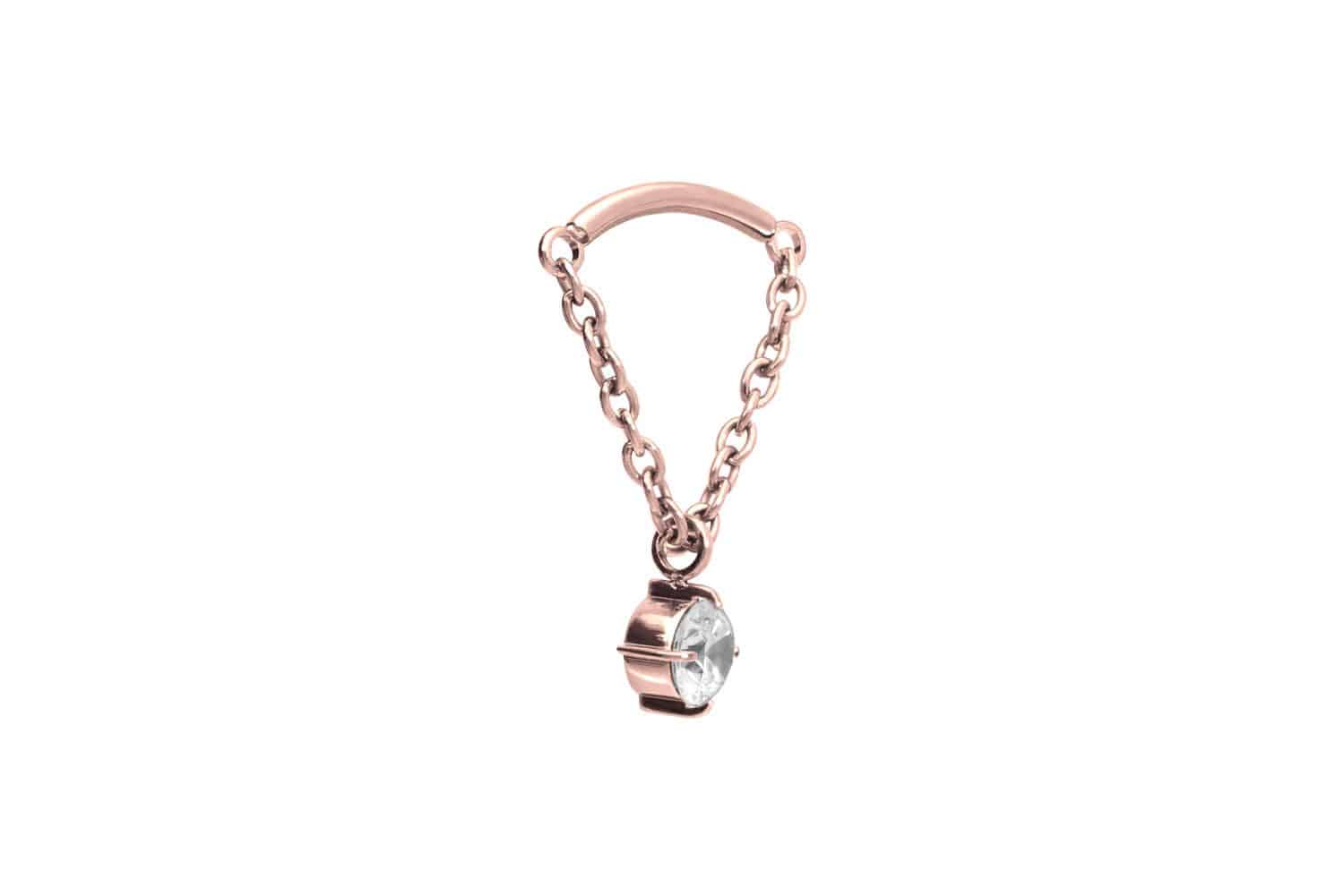 Titanium screw-in attachment with external thread ARCH + CHAIN + CRYSTAL