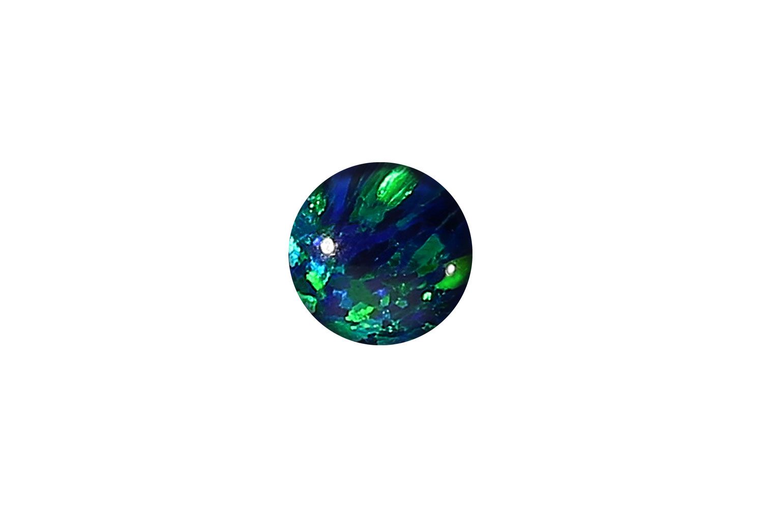 Synthetic opal clip-in ball