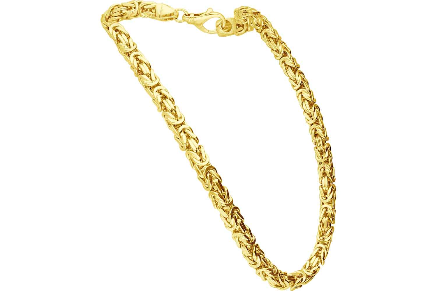 925 silver king chain rhodium-plated / gold-plated