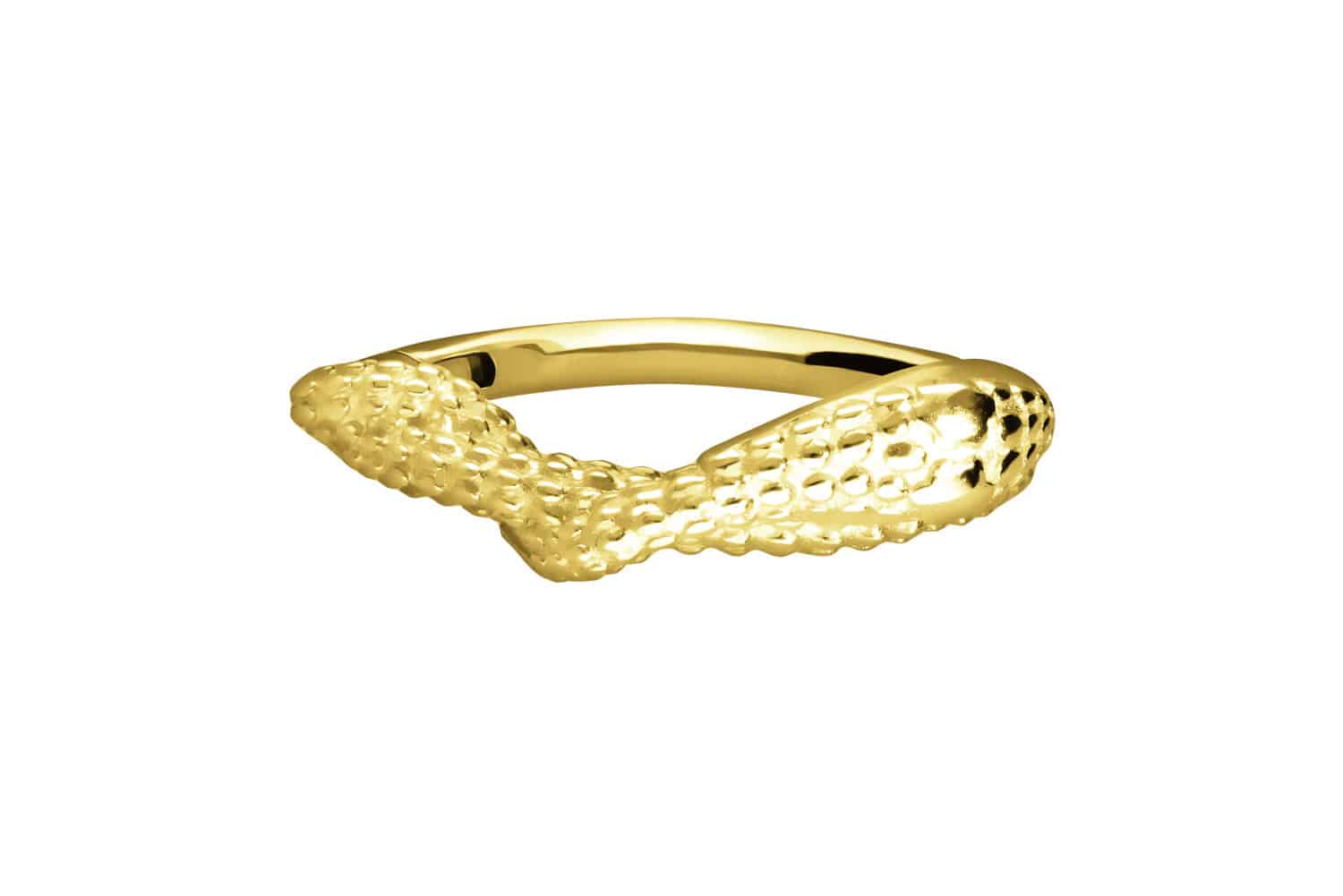 18 carat gold segment ring clicker SNAKE