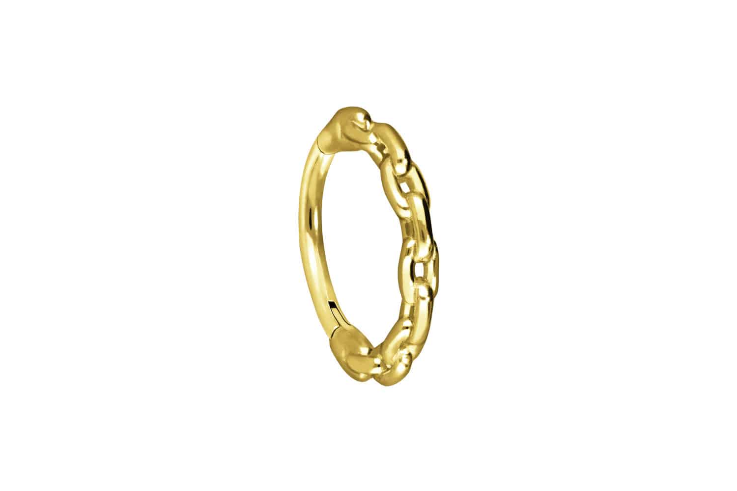 18 carat gold segment ring clicker CHAIN DESIGN