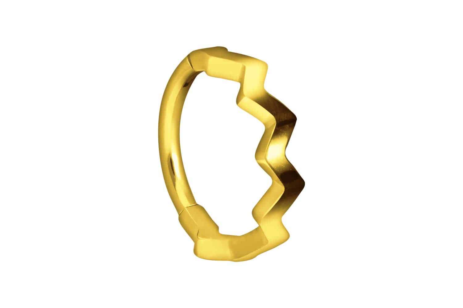 Titanium segment ring clicker SERRATED DESIGN