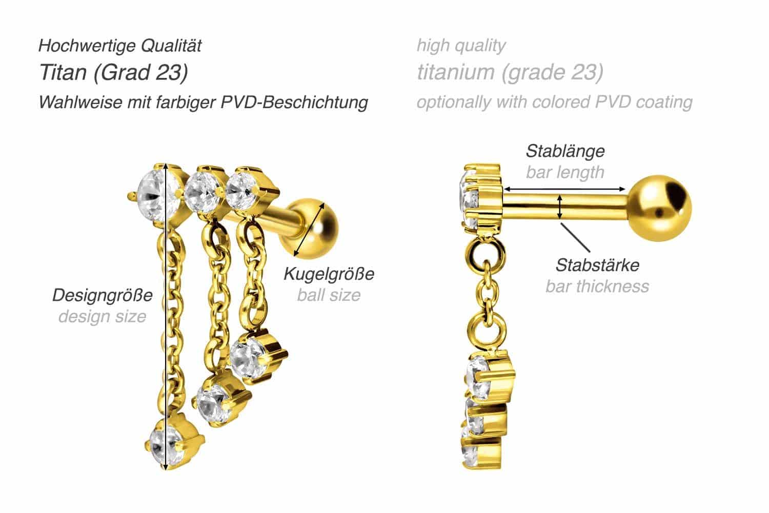 Titan Ohrpiercing WINDSPIEL