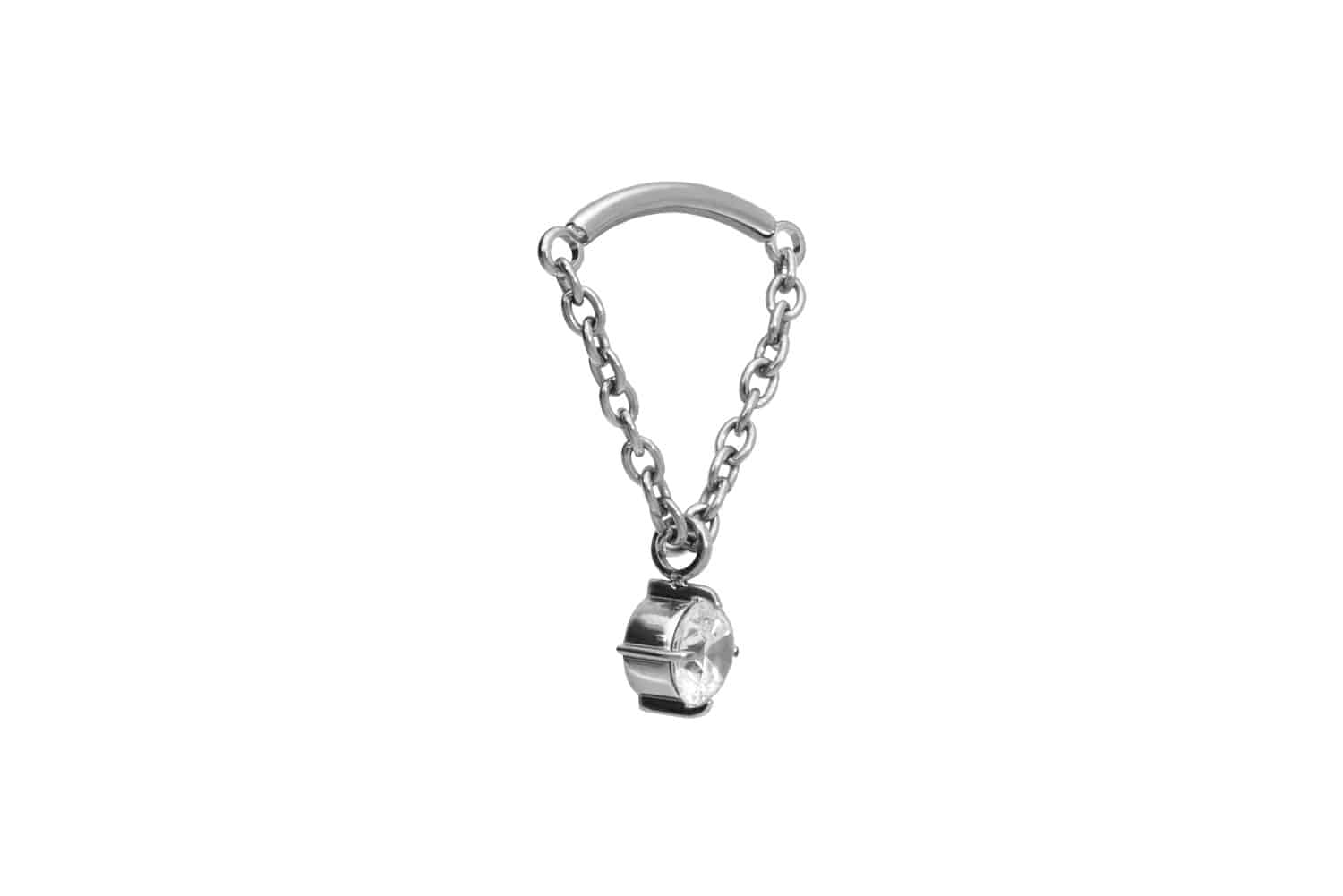 Titanium screw-in attachment with external thread ARCH + CHAIN + CRYSTAL