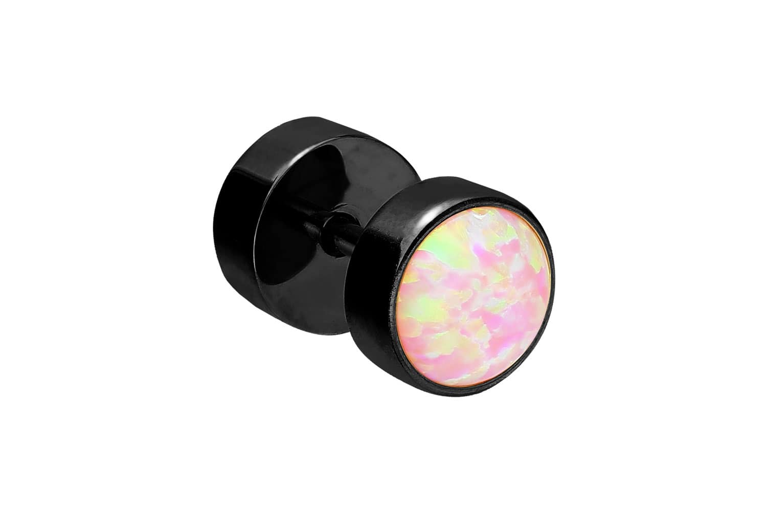 Chirurgenstahl Fake Plug SYNTHETISCHER OPAL ++SALE++