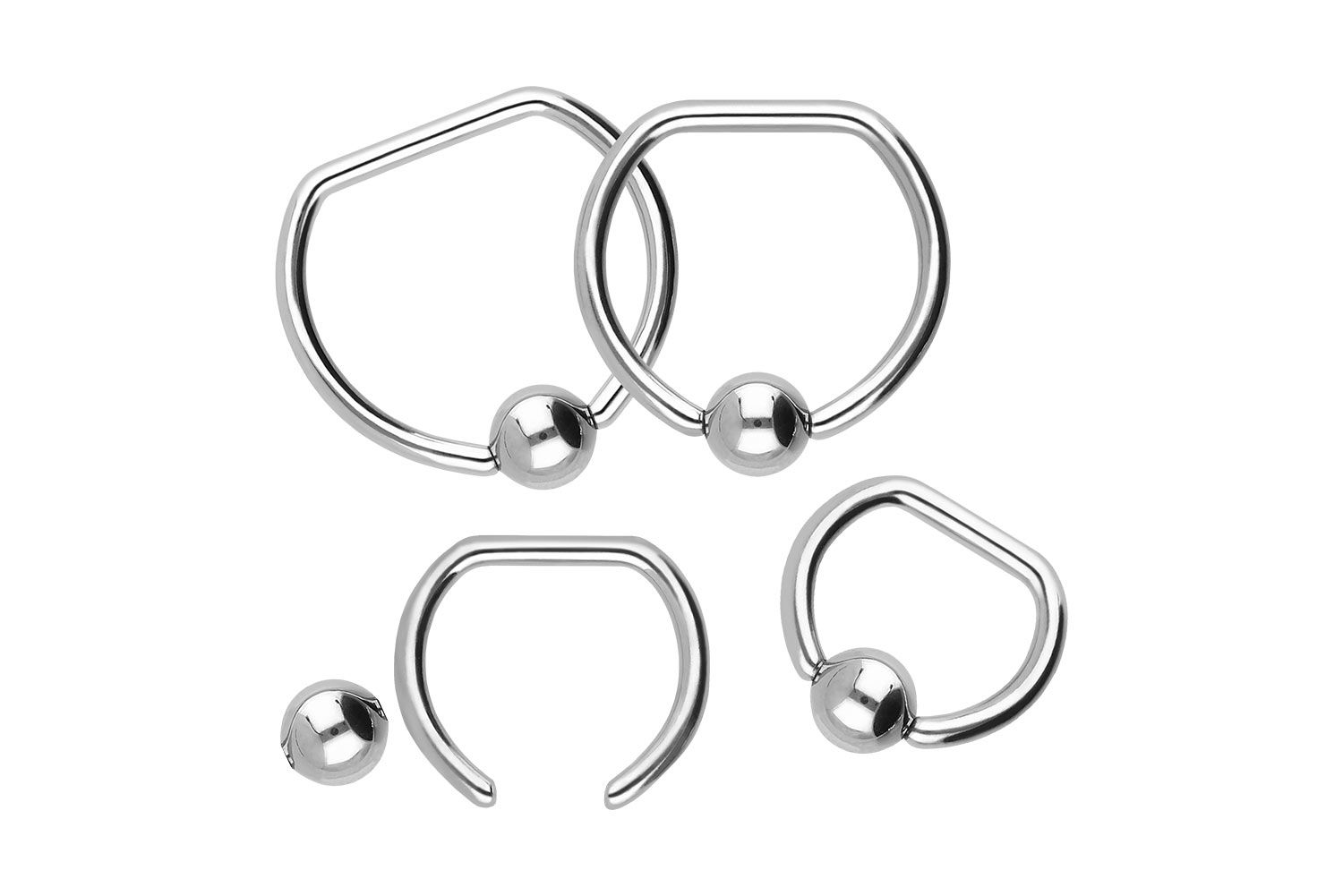 Titanium ball closure ring D-FORM ++SALE++