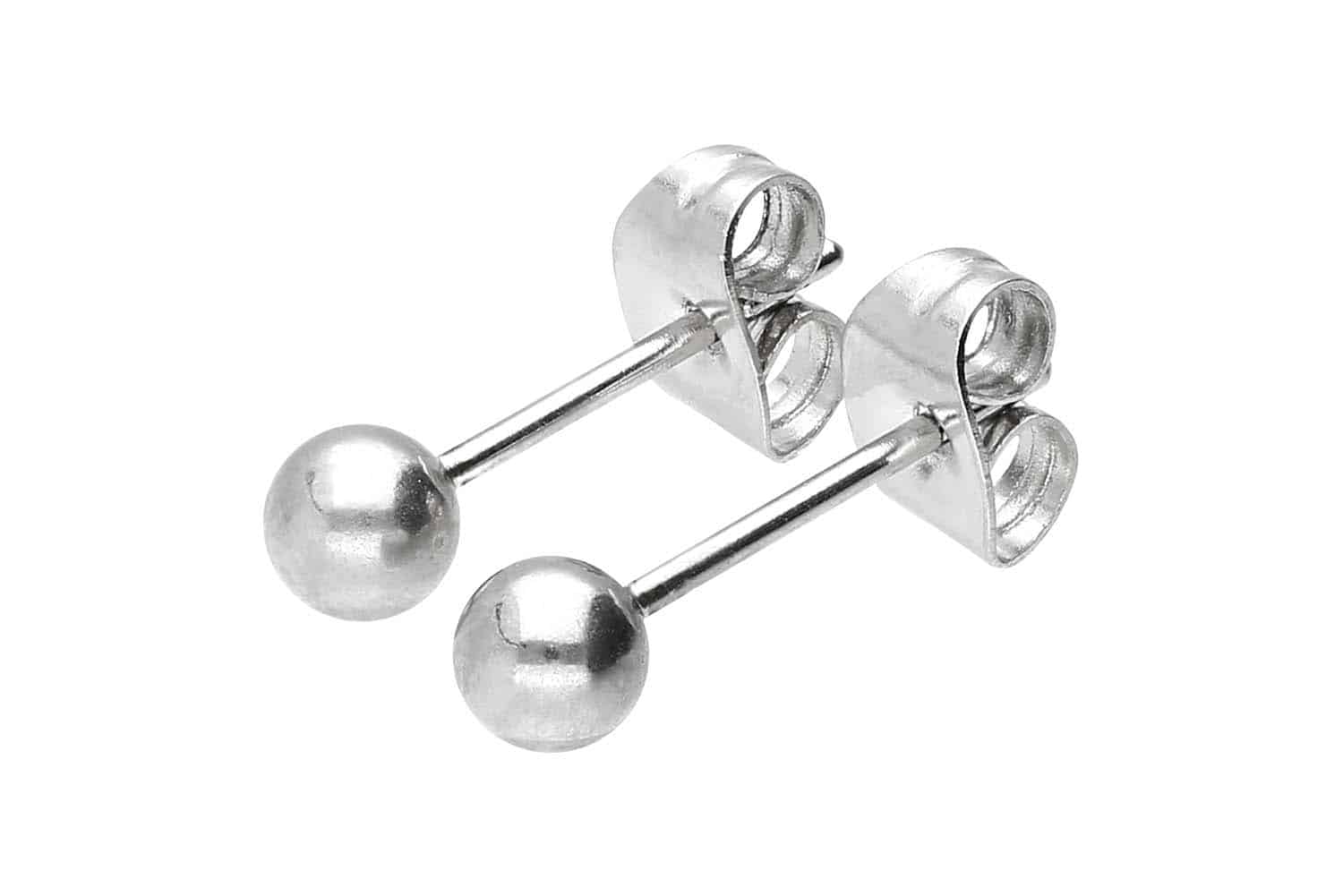 Surgical steel ear studs - highly polished