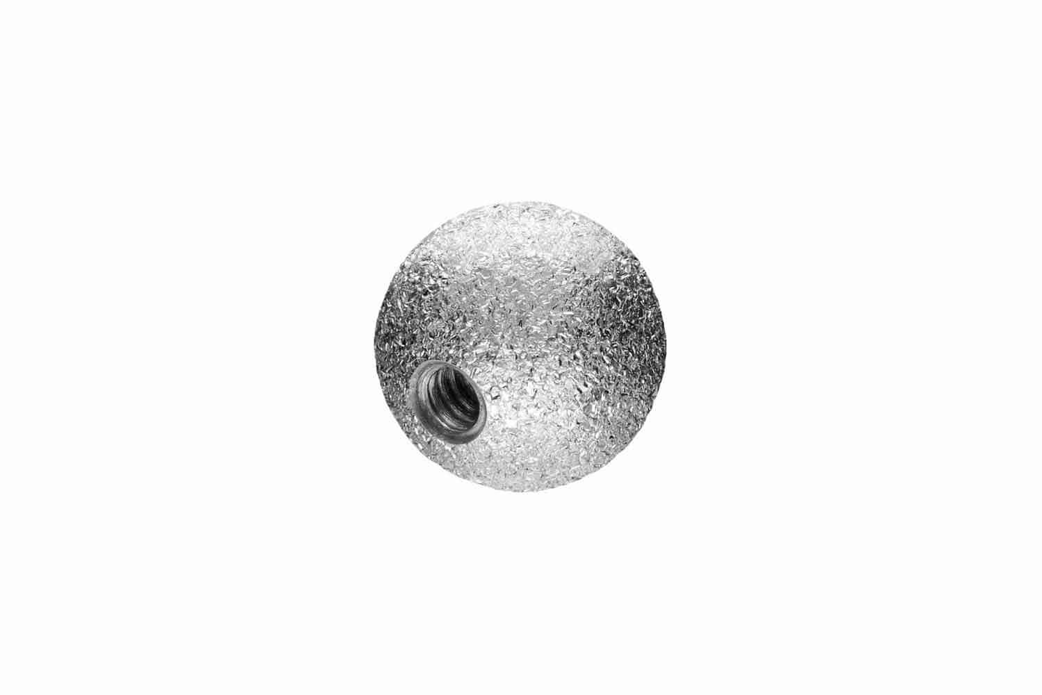 Surgical steel screw-in ball DIAMOND LOOK