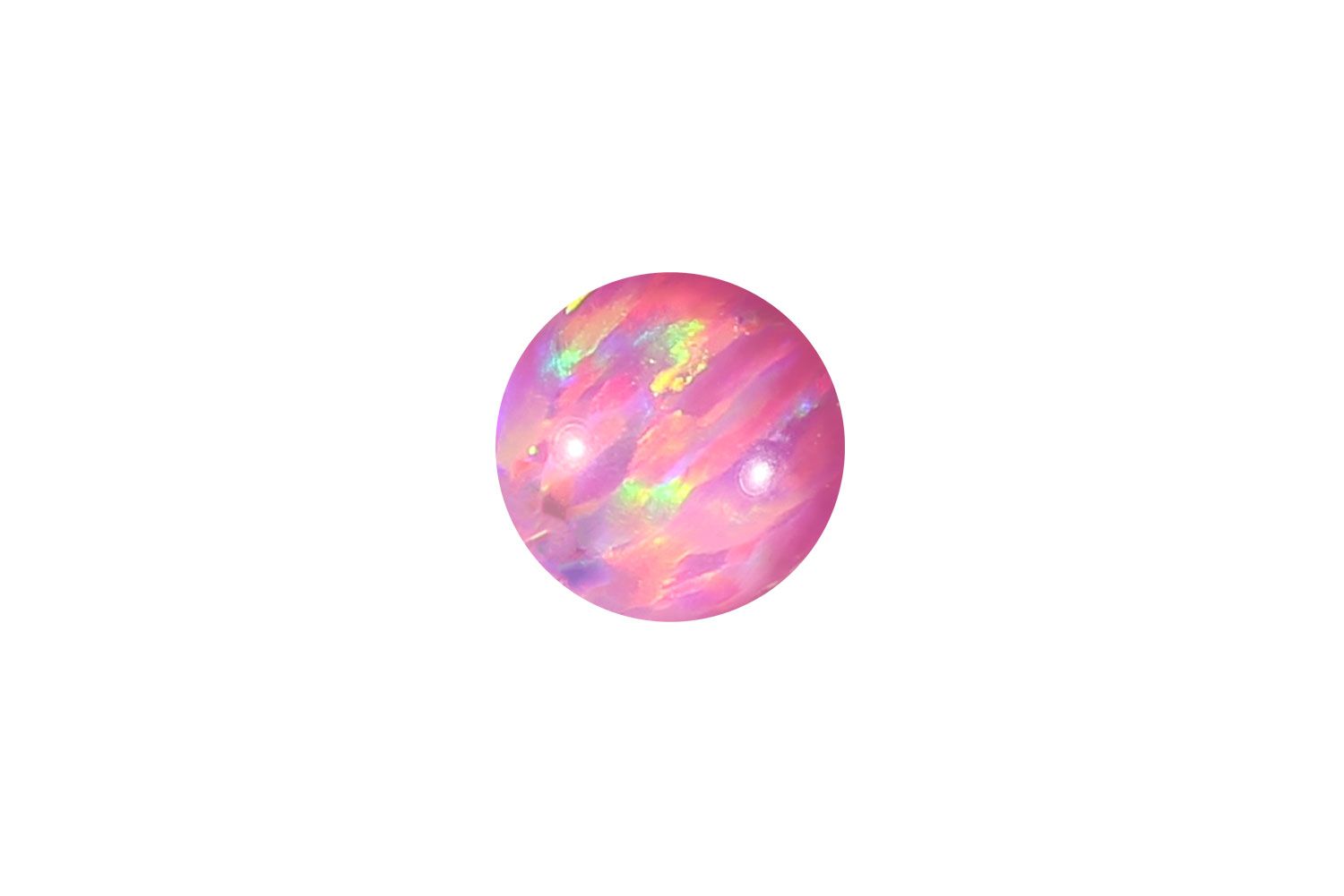 Synthetic opal clip-in ball