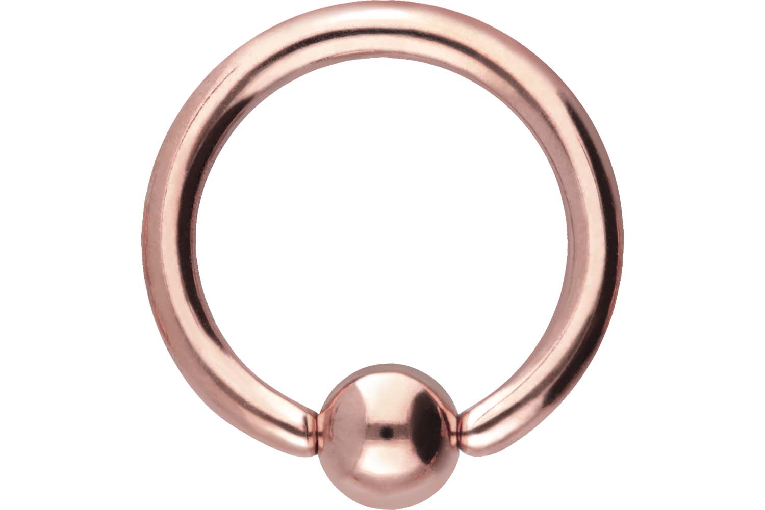 Titanium ball closure ring