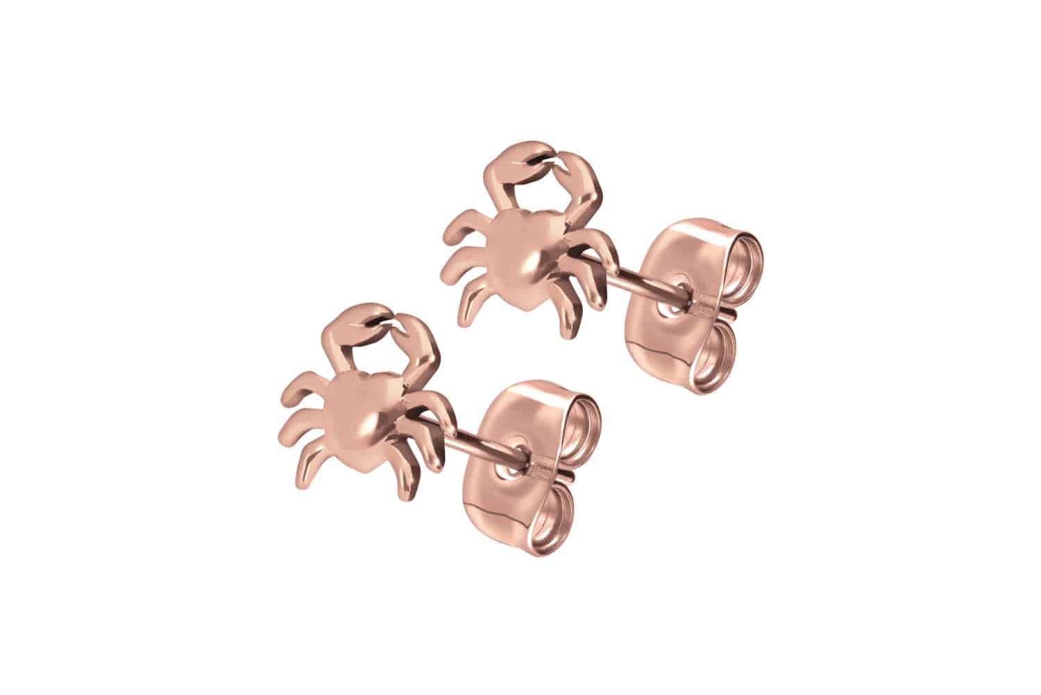 Titanium ear studs CRAB