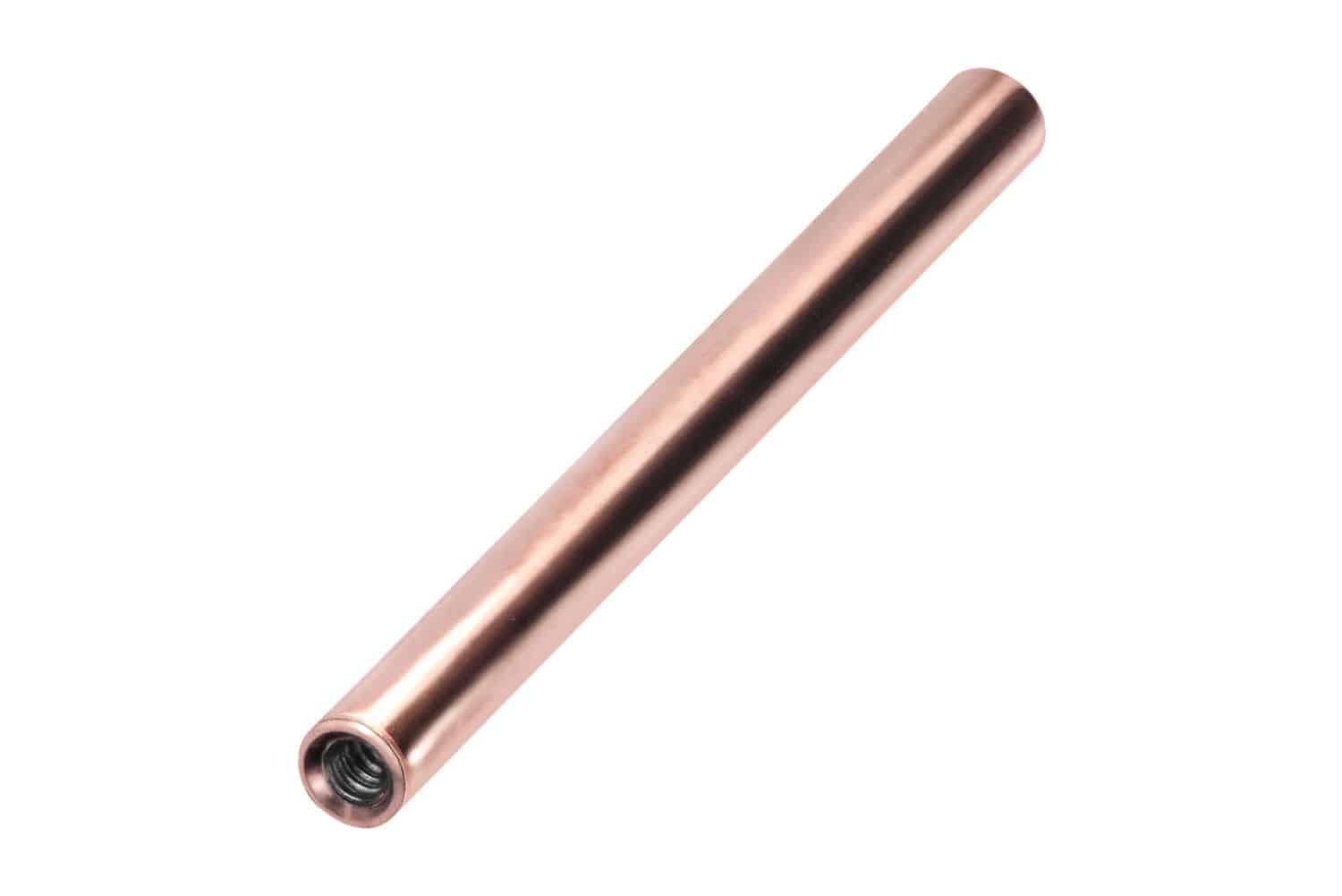 Titanium barbell with internal thread without balls